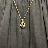 サファイア 1.26ct ダイヤモンド 0.18ct ペンダントトップ K18ゴールド 18金 2.9g レディース 【中古】【真子質店】【NN】 【MoMox】