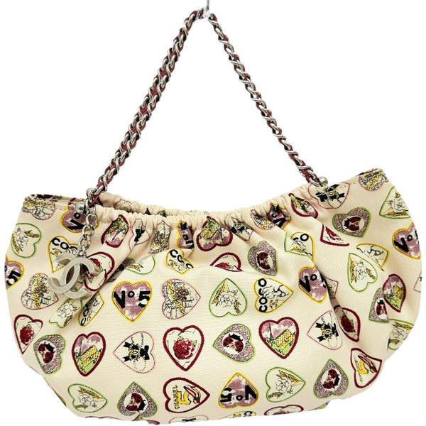 【CHANEL/シャネル】 バレンタイン限定 チェーンバッグ Gカード/Sシール有 ハンドバッグ 10番台(2006年頃） キャンバス ベージュ/ハート柄 レディース【中古】【真子質店】【BL】




【TMaxx】