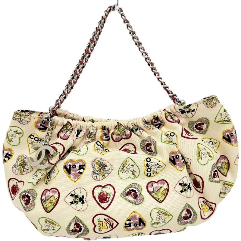 【CHANEL/シャネル】 バレンタイン限定 チェーンバッグ Gカード/Sシール有 ハンドバッグ 10番台(2006年頃） キャンバス ベージュ/ハート柄 レディース【中古】【真子質店】【BL】




【TMaxx】