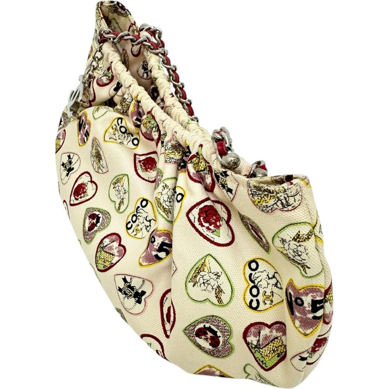 【CHANEL/シャネル】 バレンタイン限定 チェーンバッグ Gカード/Sシール有 ハンドバッグ 10番台(2006年頃） キャンバス ベージュ/ハート柄 レディース【中古】【真子質店】【BL】




【TMaxx】