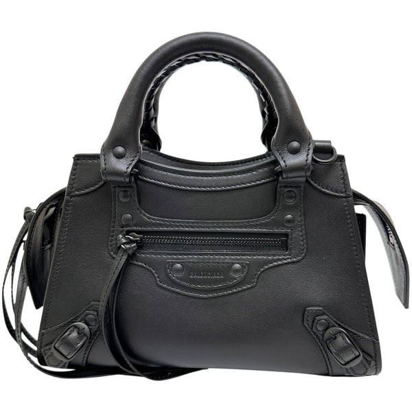 【BALENCIAGA/バレンシアガ】 ネオクラシック ミニ 638524 2WAY ハンドバッグ ショルダーバッグ レザー ブラック/ブラック金具 レディース【中古】【真子質店】【BL】 【IMaMox】