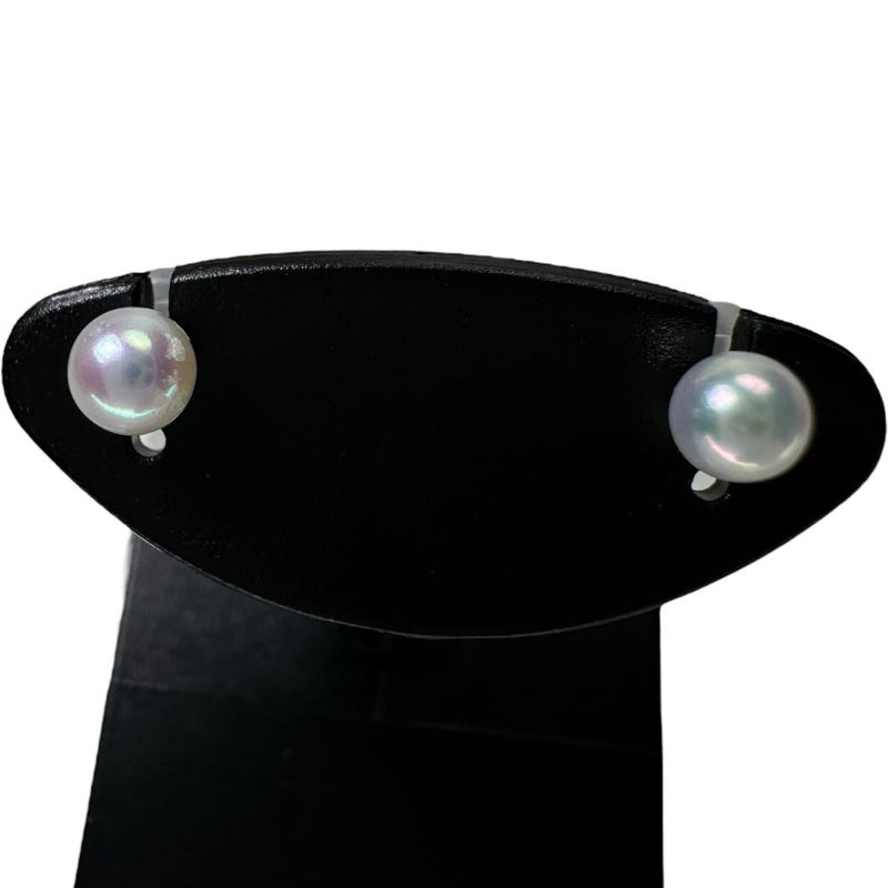アコヤ真珠4mm ピアス K14WGホワイトゴールド 14金 0.3g レディース 【中古】【真子質店】【NN】 【TD】
