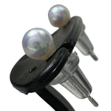 アコヤ真珠4mm ピアス K14WGホワイトゴールド 14金 0.3g レディース 【中古】【真子質店】【NN】 【TD】