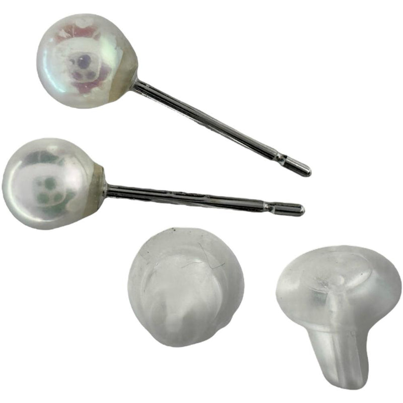 アコヤ真珠4mm ピアス K14WGホワイトゴールド 14金 0.3g レディース 【中古】【真子質店】【NN】 【TD】