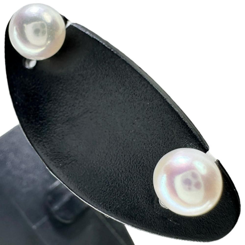 アコヤ真珠5mm ピアス K14WGホワイトゴールド 14金 0.5g レディース 【中古】【真子質店】【NN】 【TD】