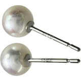アコヤ真珠5mm ピアス K14WGホワイトゴールド 14金 0.5g レディース 【中古】【真子質店】【NN】 【TD】