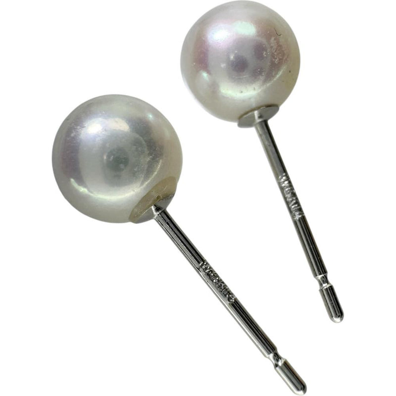 アコヤ真珠5mm ピアス K14WGホワイトゴールド 14金 0.5g レディース 【中古】【真子質店】【NN】 【TD】