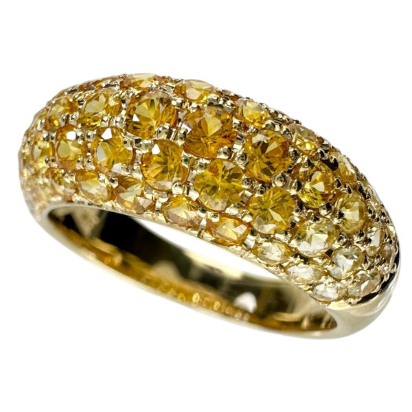 17号 イエローサファイア（カラーグラデーション） 2.59ct リング・指輪 K18ゴールド 18金 7.4g レディース 【中古】【真子質店】【NN】 【IxxI】