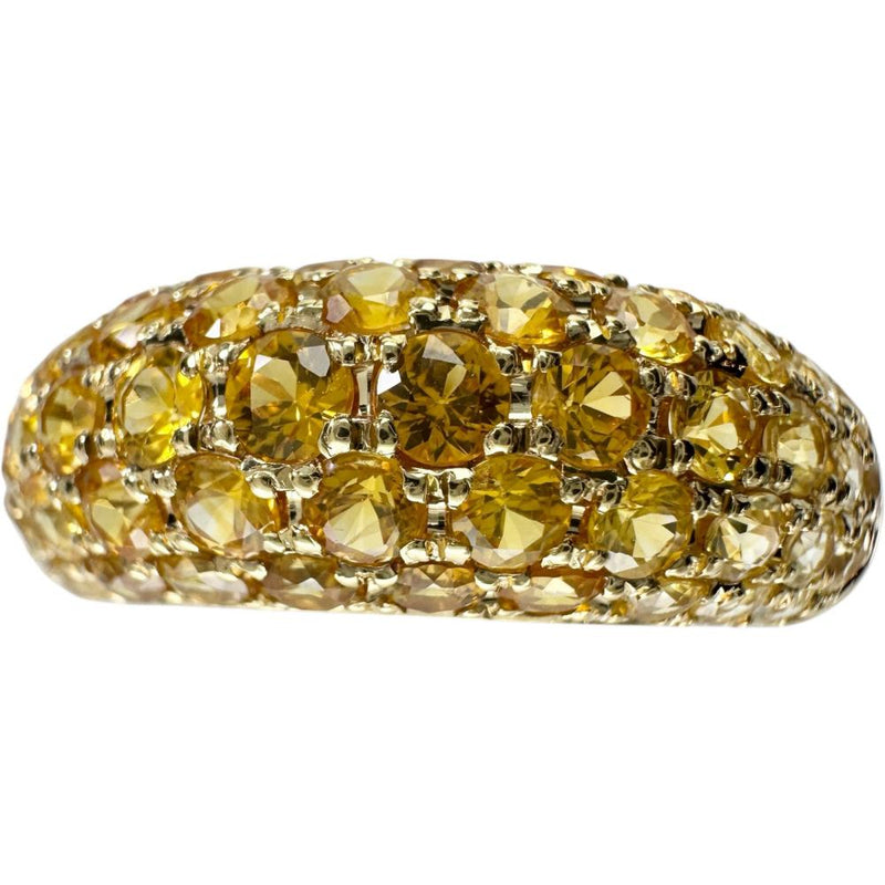 17号 イエローサファイア（カラーグラデーション） 2.59ct リング・指輪 K18ゴールド 18金 7.4g レディース 【中古】【真子質店】【NN】 【IxxI】