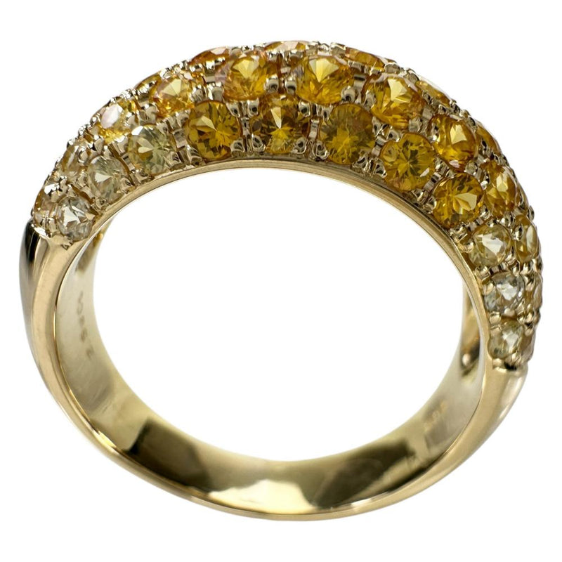 17号 イエローサファイア（カラーグラデーション） 2.59ct リング・指輪 K18ゴールド 18金 7.4g レディース 【中古】【真子質店】【NN】 【IxxI】