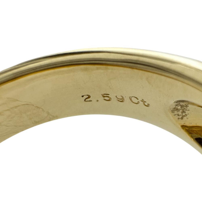 17号 イエローサファイア（カラーグラデーション） 2.59ct リング・指輪 K18ゴールド 18金 7.4g レディース 【中古】【真子質店】【NN】 【IxxI】