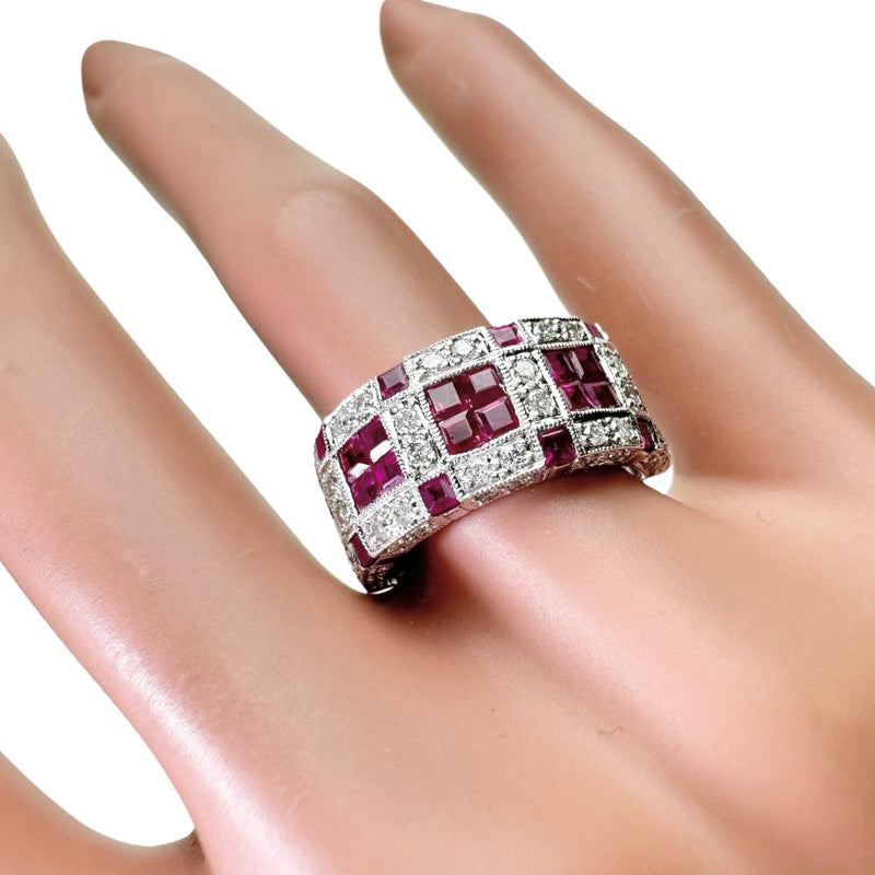 12号 ルビー 計2.40ct ダイヤモンド 計0.50ct リング・指輪 K18WGホワイトゴールド 18金 8.2g レディース
【中古】【真子質店】【NN】




【IITT】