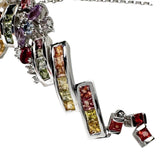 パール/真珠 9.3mm マルチサファイア 計2.15ct ダイヤモンド 計0.07ct ネックレス K18WGホワイトゴールド 18金 9.4g 45cm レディース 【中古】【真子質店】【NN】 【IxTMa】
