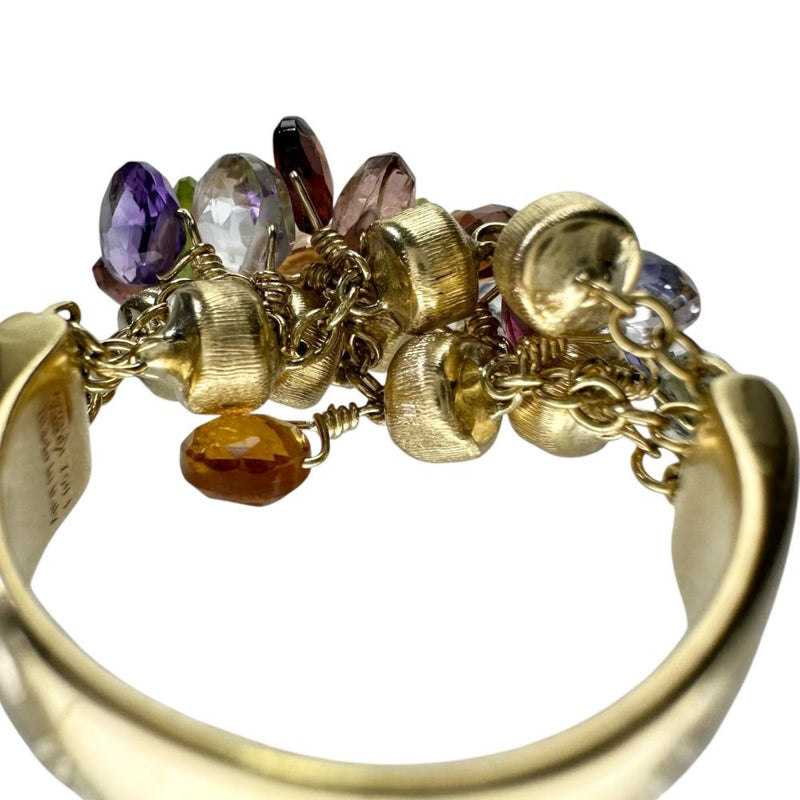17号【Marco Bicego/マルコビチェゴ】 パラダイス マルチストーン リング・指輪 K18ゴールド 18金 9.0g レディース 【中古】【真子質店】【BL】 【IMoDx】