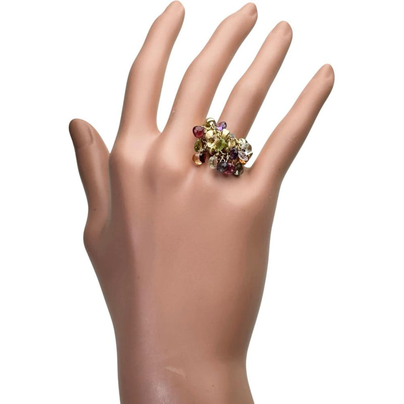 17号【Marco Bicego/マルコビチェゴ】 パラダイス マルチストーン リング・指輪 K18ゴールド 18金 9.0g レディース 【中古】【真子質店】【BL】 【IMoDx】