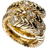 13号【BVLGARI/ブルガリ】 トゥボガス　スピガ ダイヤモンド リング・指輪 K18ゴールド 18金 20.6g レディース 【中古】【真子質店】【GD】 【IIMiMix】