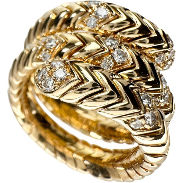 13号【BVLGARI/ブルガリ】 トゥボガス　スピガ ダイヤモンド リング・指輪 K18ゴールド 18金 20.6g レディース 【中古】【真子質店】【GD】 【IIMiMix】