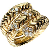 13号【BVLGARI/ブルガリ】 トゥボガス　スピガ ダイヤモンド リング・指輪 K18ゴールド 18金 20.6g レディース 【中古】【真子質店】【GD】 【IIMiMix】