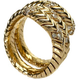 13号【BVLGARI/ブルガリ】 トゥボガス　スピガ ダイヤモンド リング・指輪 K18ゴールド 18金 20.6g レディース 【中古】【真子質店】【GD】 【IIMiMix】