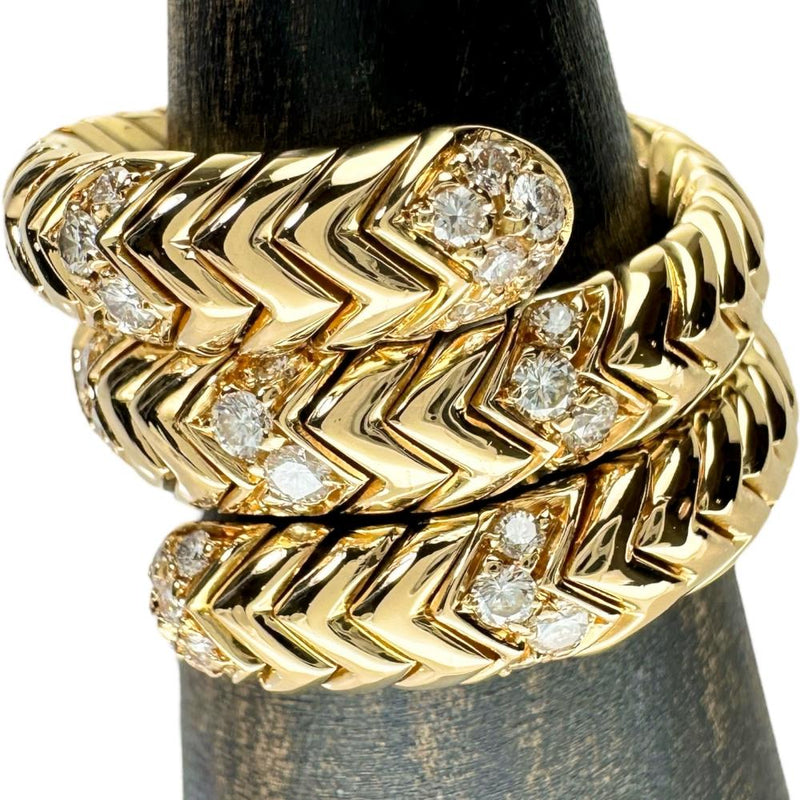 13号【BVLGARI/ブルガリ】 トゥボガス　スピガ ダイヤモンド リング・指輪 K18ゴールド 18金 20.6g レディース 【中古】【真子質店】【GD】 【IIMiMix】