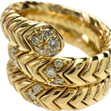 13号【BVLGARI/ブルガリ】 トゥボガス　スピガ ダイヤモンド リング・指輪 K18ゴールド 18金 20.6g レディース 【中古】【真子質店】【GD】 【IIMiMix】