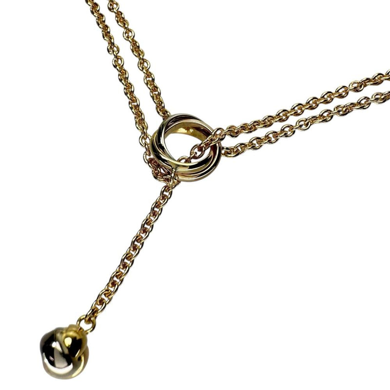 【CARTIER/カルティエ】 ネックレス ベビートリニティ パンピーユ K18YGイエローゴールド 18金/K18PGピンクゴールド 18金/K18ＷGホワイトゴールド/18金 17.6g 37.5cm レディース 【中古】【真子質店】【GD】 【TMaYMo】