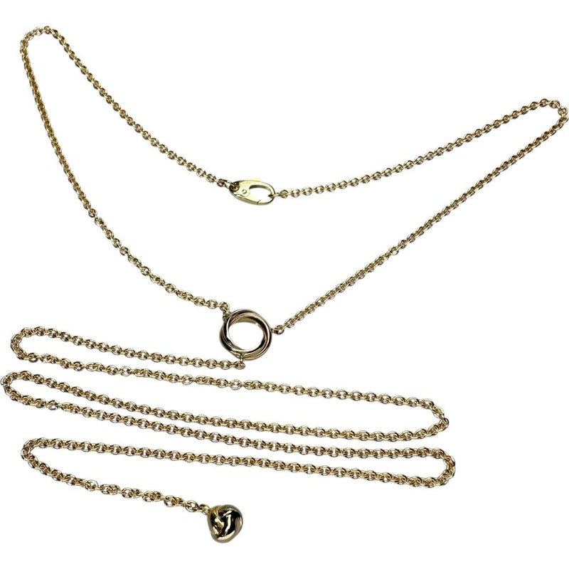 【CARTIER/カルティエ】 ネックレス ベビートリニティ パンピーユ K18YGイエローゴールド 18金/K18PGピンクゴールド 18金/K18ＷGホワイトゴールド/18金 17.6g 37.5cm レディース 【中古】【真子質店】【GD】 【TMaYMo】