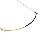 【TIFFANY&Co./ティファニー】 ネックレス Tスマイル ラージ K18ゴールド 18金 3.7g 46.0cm レディース 【中古】【真子質店】【GD】 【IMaTx】