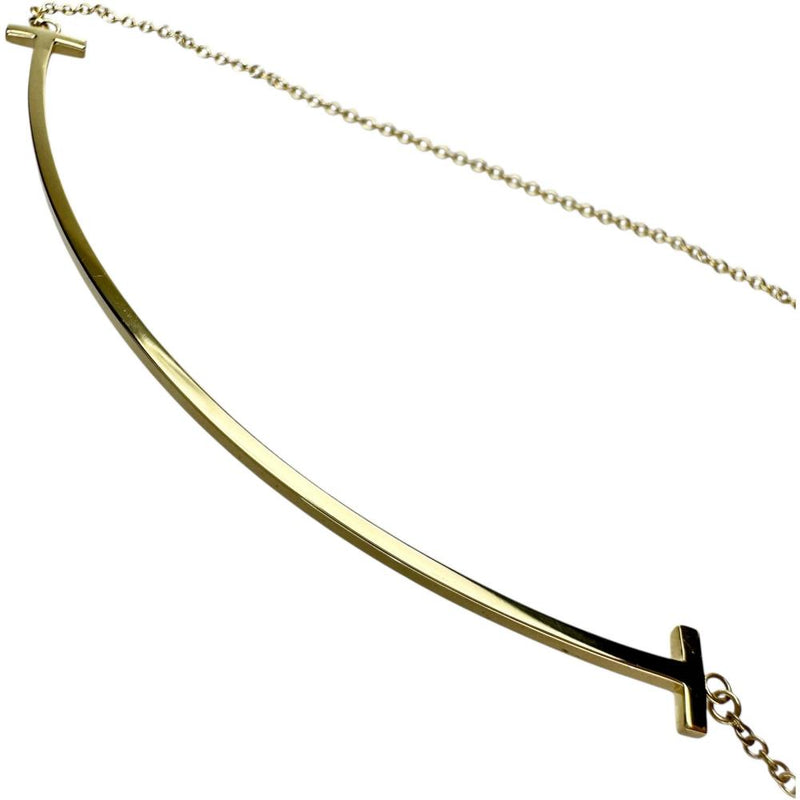 【TIFFANY&Co./ティファニー】 ネックレス Tスマイル ラージ K18ゴールド 18金 3.7g 46.0cm レディース 【中古】【真子質店】【GD】 【IMaTx】