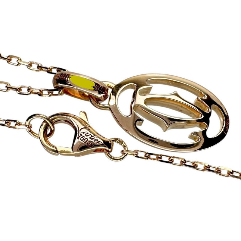 【CARTIER/カルティエ】 ロゴ ダイヤモンド 5P ネックレス K18PGピンクゴールド 18金 4.1g 41.0cm レディース 【中古】【真子質店】【GD】 【IMiKx】