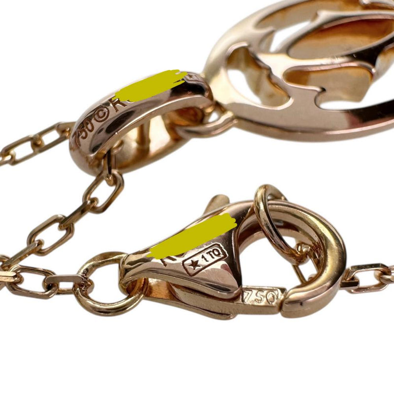 【CARTIER/カルティエ】 ロゴ ダイヤモンド 5P ネックレス K18PGピンクゴールド 18金 4.1g 41.0cm レディース 【中古】【真子質店】【GD】 【IMiKx】