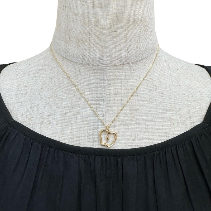 【TIFFANY&Co./ティファニー】 アップル エルサペレッティ ネックレス K18ゴールド 18金 4.4g 40.5cm レディース 【中古】【真子質店】【GD】 【KST】