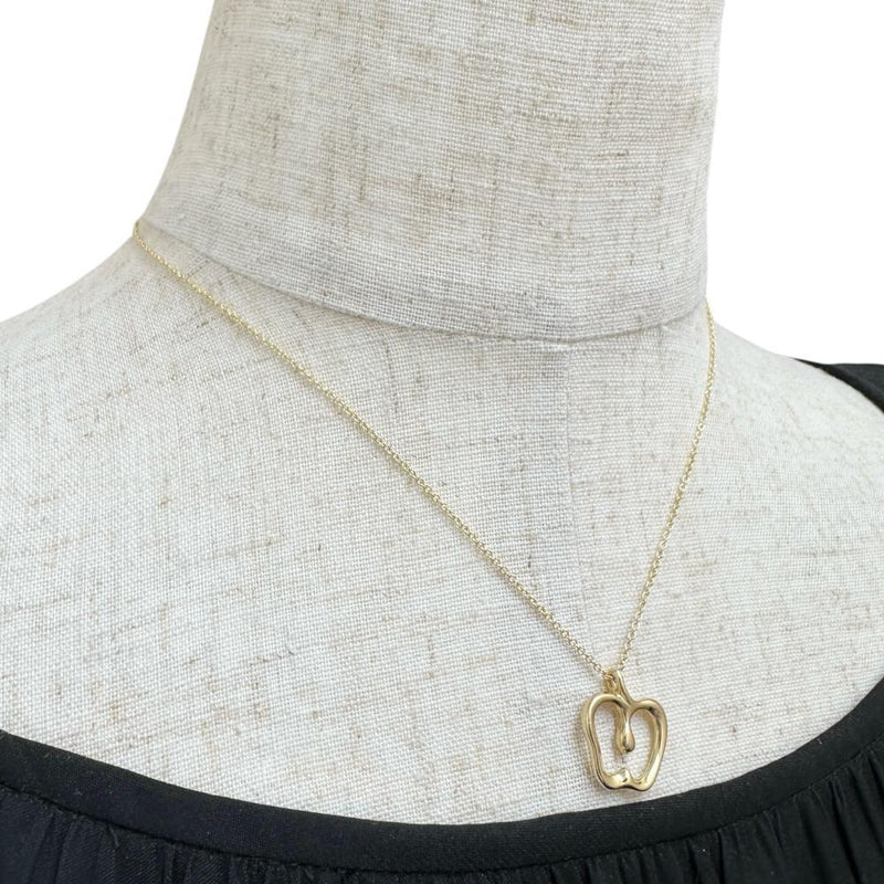 【TIFFANY&Co./ティファニー】 アップル エルサペレッティ ネックレス K18ゴールド 18金 4.4g 40.5cm レディース 【中古】【真子質店】【GD】 【KST】