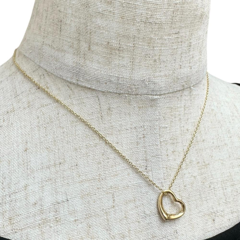 【TIFFANY&Co./ティファニー】 ネックレス オープンハート K18ゴールド 18金 3.5g 39.5cm レディース 【中古】【真子質店】【GD】 【MoTMi】