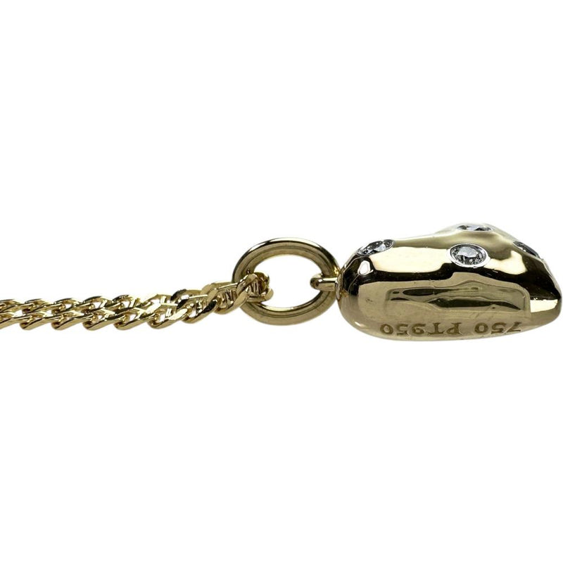 【TIFFANY&Co./ティファニー】 社外チェーン ダイヤモンド 5P ネックレス ドッツハート K18ゴールド 18金/Pt950プラチナ 10.0g 40.0cm レディース 【中古】【真子質店】【GD】 【IDKD】