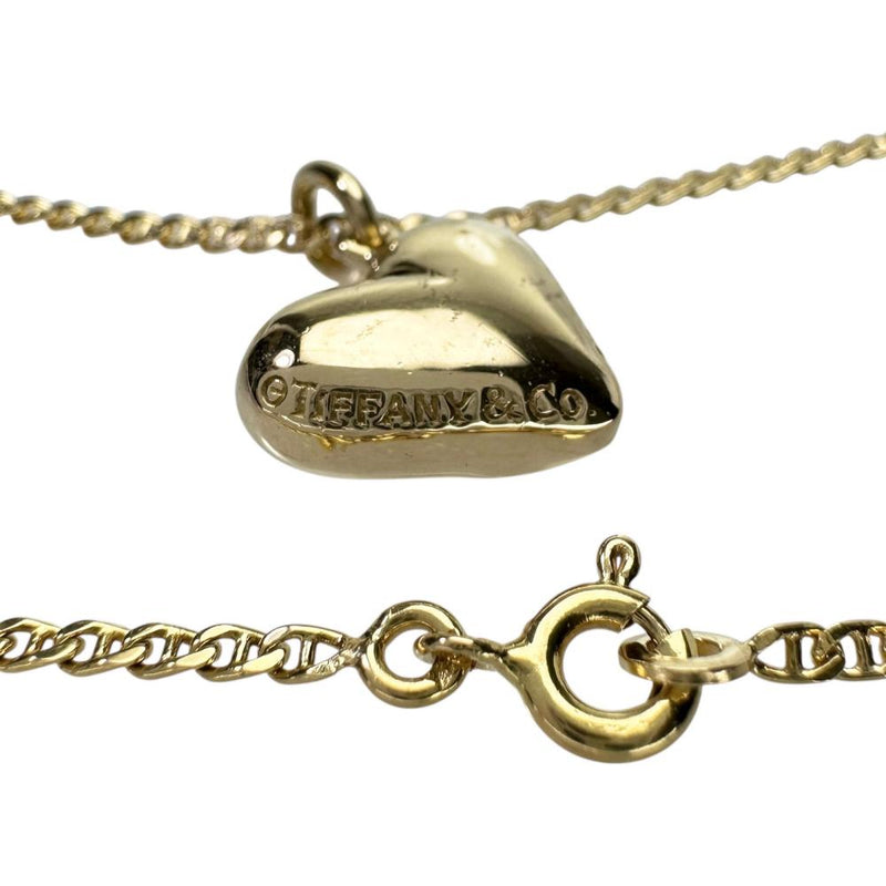 【TIFFANY&Co./ティファニー】 社外チェーン ダイヤモンド 5P ネックレス ドッツハート K18ゴールド 18金/Pt950プラチナ 10.0g 40.0cm レディース 【中古】【真子質店】【GD】 【IDKD】