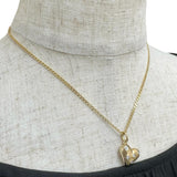 【TIFFANY&Co./ティファニー】 社外チェーン ダイヤモンド 5P ネックレス ドッツハート K18ゴールド 18金/Pt950プラチナ 10.0g 40.0cm レディース 【中古】【真子質店】【GD】 【IDKD】