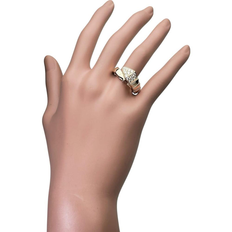 16号【BVLGARI/ブルガリ】 ダイヤモンド リング・指輪 セルペンティ K18PGピンクゴールド 18金 9.7g Lサイズ レディース 【中古】【真子質店】【GD】 【KxDx】
