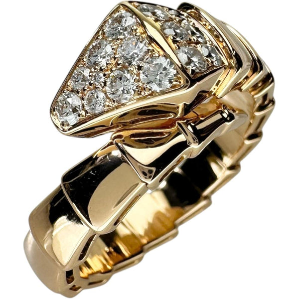 16号【BVLGARI/ブルガリ】 ダイヤモンド リング・指輪 セルペンティ K18PGピンクゴールド 18金 9.7g Lサイズ レディース 【中古】【真子質店】【GD】 【KxDx】