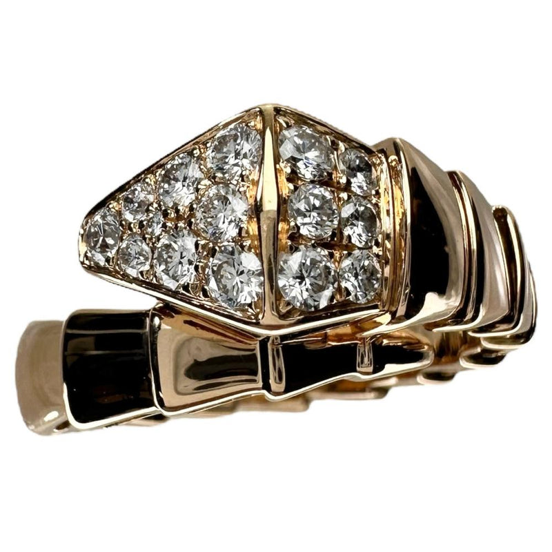16号【BVLGARI/ブルガリ】 ダイヤモンド リング・指輪 セルペンティ K18PGピンクゴールド 18金 9.7g Lサイズ レディース 【中古】【真子質店】【GD】 【KxDx】