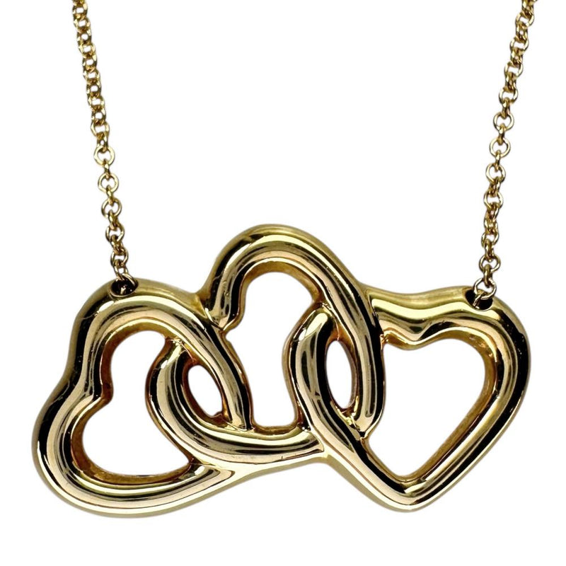 【TIFFANY&Co./ティファニー】 トリプルハート ネックレス K18ゴールド 18金 6.3g 40.5cm レディース 【中古】【真子質店】【GD】 【SxT】