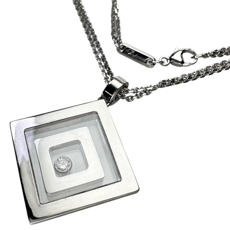 【Chopard/ショパール】 ダイヤモンド 1P ネックレス ハッピースピリット K18WGホワイトゴールド 18金 20.3g 42.0cm 79/5873-20 レディース 【中古】【真子質店】【GD】 【TTxx】