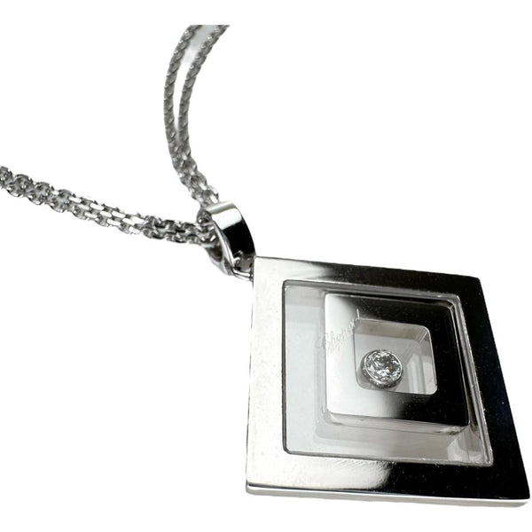 【Chopard/ショパール】 ダイヤモンド 1P ネックレス ハッピースピリット K18WGホワイトゴールド 18金 20.3g 42.0cm 79/5873-20 レディース 【中古】【真子質店】【GD】 【TTxx】