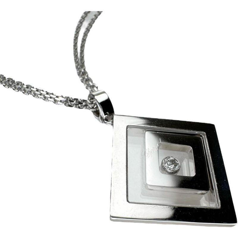 【Chopard/ショパール】 ダイヤモンド 1P ネックレス ハッピースピリット K18WGホワイトゴールド 18金 20.3g 42.0cm 79/5873-20 レディース 【中古】【真子質店】【GD】 【TTxx】