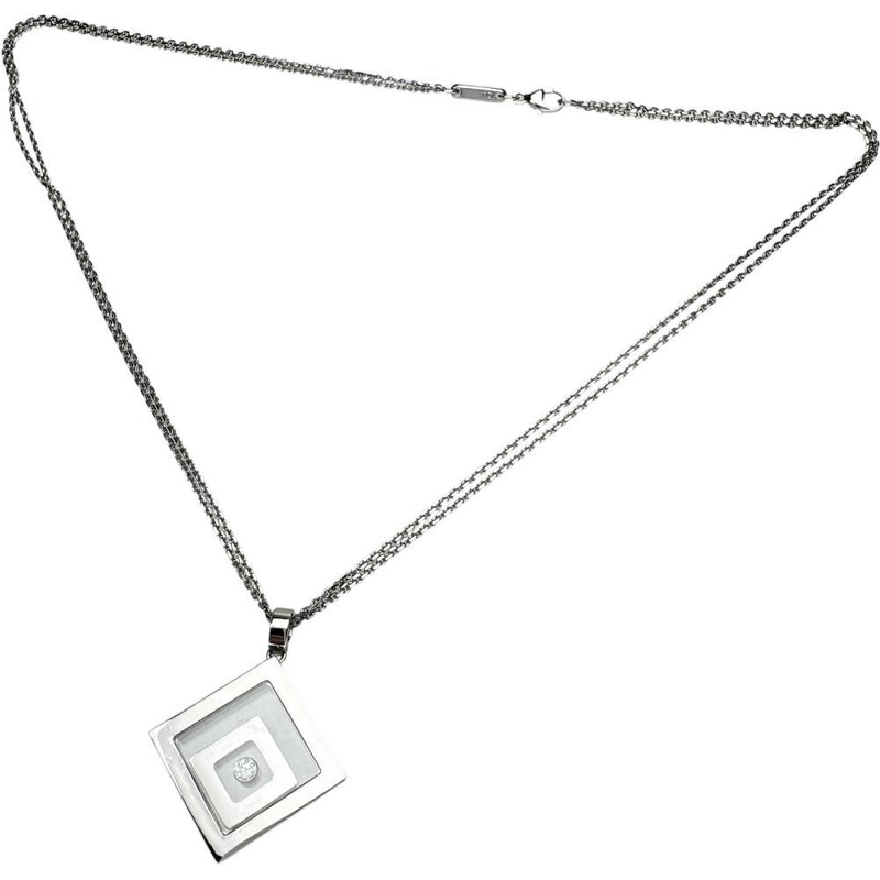 【Chopard/ショパール】 ダイヤモンド 1P ネックレス ハッピースピリット K18WGホワイトゴールド 18金 20.3g 42.0cm 79/5873-20 レディース 【中古】【真子質店】【GD】 【TTxx】
