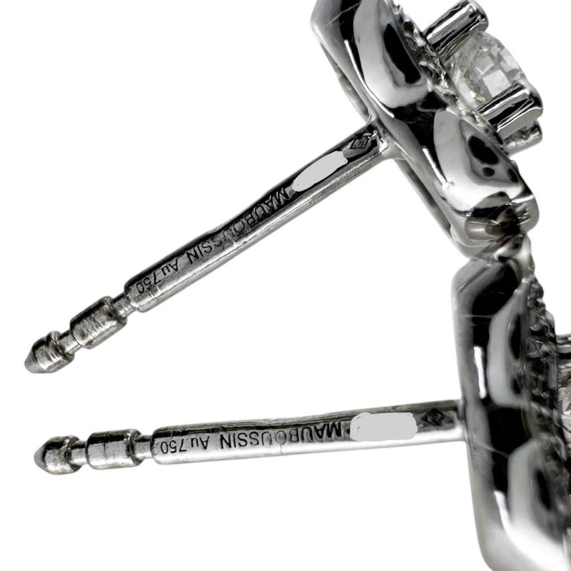 【MAUBOUSSIN/モーブッサン】 チャンスオブラブ ダイヤモンド ピアス Pt900プラチナ/K18ゴールド 18金 1.9g レディース 【中古】【真子質店】【GD】 【IIxx】
