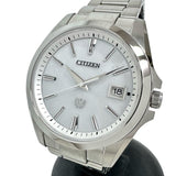 【CITIZEN/シチズン】 ザ・シチズン AQ4060-50W 300本限定 エコドライブ 腕時計 ステンレススチール ソーラー 模様入りホワイトシェル文字盤 メンズ 【中古】【真子質店】【GD】 【IMaMox】
