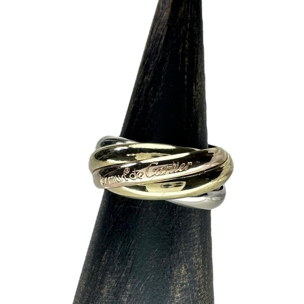 8号【CARTIER/カルティエ】 トリニティ 5連 リング・指輪 K18ゴールド 18金/YG/WG/PG 8.6g 48 レディース 【中古】【真子質店】【GD】 【ITDMa】