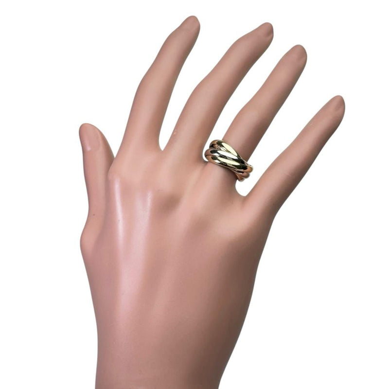 8号【CARTIER/カルティエ】 トリニティ 5連 リング・指輪 K18ゴールド 18金/YG/WG/PG 8.6g 48 レディース 【中古】【真子質店】【GD】 【ITDMa】