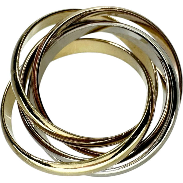 8号【CARTIER/カルティエ】 トリニティ 5連 リング・指輪 K18ゴールド 18金/YG/WG/PG 8.6g 48 レディース 【中古】【真子質店】【GD】 【ITDMa】